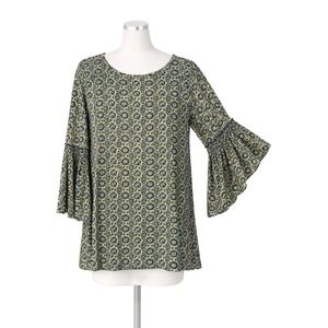 Harlow & Rose Bell Sleeve Top Boho Romantic Whimsy Goth Stretch M